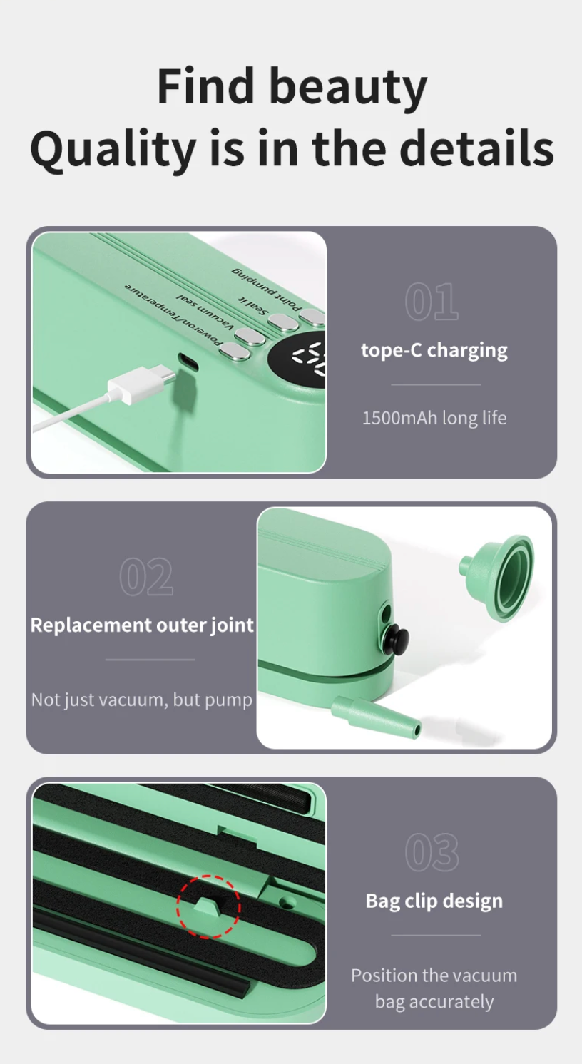 Mini Wireless Vacuum Sealing Machine