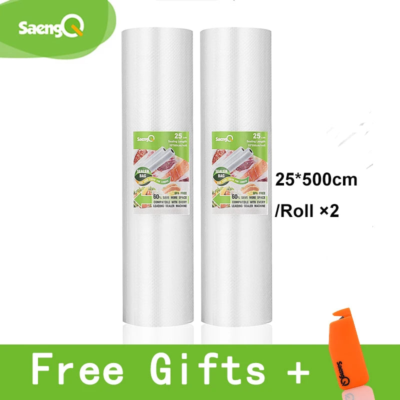 Bolsas de Vacío para Selladora de Alimentos – Rollos 12 a 30 cm x 5 m