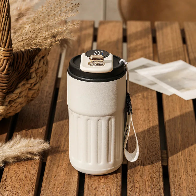 450ml Smart Thermos Bottle with Temperature Display – 316 Stainless Steel Vacuum Insulated Travel Coffee Mug
